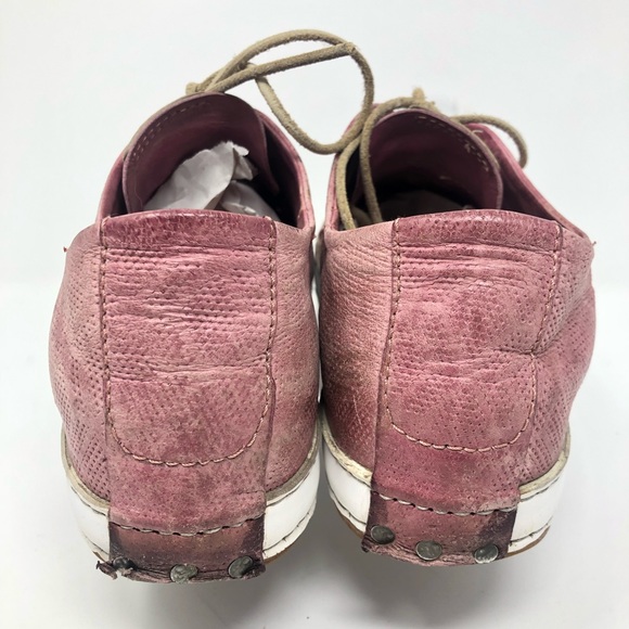 AS 98 Braided Pink Leather Sneakers - Made in Italy - Size 39 US 9 Womens - Picture 2 of 7